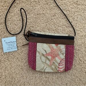 Pink and Brown Crossbody Bag